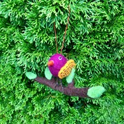 Bird on Branch Ornament OBIRD View 2