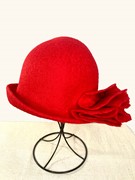 Hat A - Red Hat with Red Flowers VHATA View 3