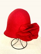 Hat A - Red Hat with Red Flowers VHATA View 4