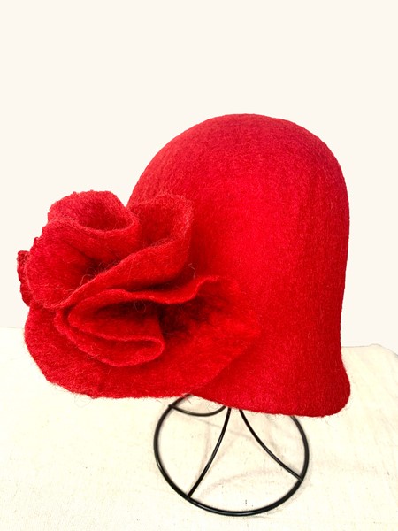 Hat A - Red Hat with Red Flowers VHATA